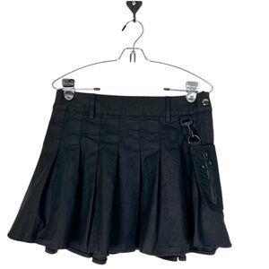 Current Mood skirt utility pouch Misfits mini pleated black sz M goth whimsigoth